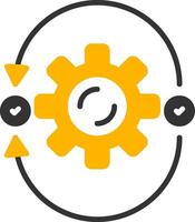 Agile Glyph Two Color Icon vector