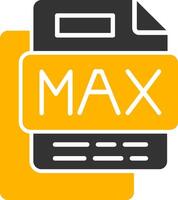 MAX File Glyph Two Color Icon vector