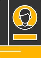 Address Book Glyph Two Color Icon vector