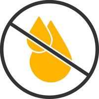 No Potable Glyph Two Color Icon vector