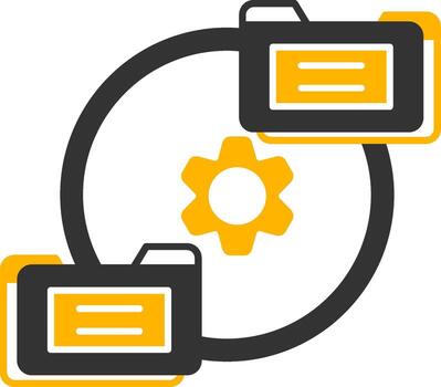 Files Exchange Glyph Two Color Icon vector