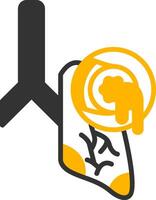 Bronchiectasis Glyph Two Color Icon vector