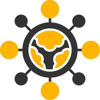 Remote Job Glyph Two Color Icon vector