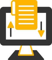 Digitalization Glyph Two Color Icon vector