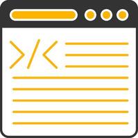 Coding Glyph Two Color Icon vector