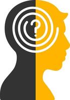 Confusion Glyph Two Color Icon vector