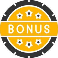 Bonus Glyph Two Color Icon vector