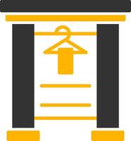 Changing Room Glyph Two Color Icon vector