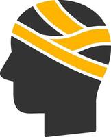 Head Glyph Two Color Icon vector