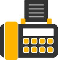 Fax Glyph Two Color Icon vector
