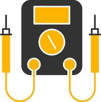Multimeter Glyph Two Color Icon vector
