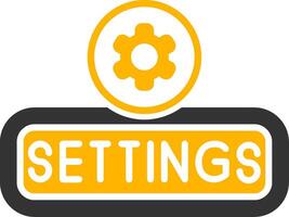 Setting Glyph Two Color Icon vector