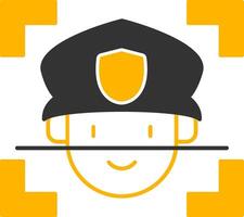 Face Recognition Glyph Two Color Icon vector