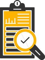 Auditing Glyph Two Color Icon vector