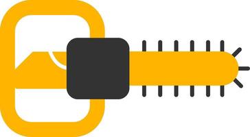 Chainsaw Glyph Two Color Icon vector