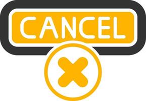 Cancel Glyph Two Color Icon vector