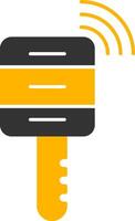 Smart Key Glyph Two Color Icon vector