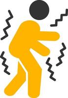 Parkinson Glyph Two Color Icon vector