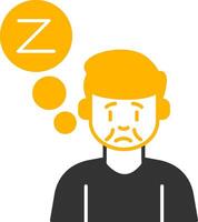 Insomnia Glyph Two Color Icon vector