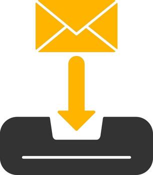 Inbox Glyph Two Color Icon vector