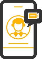 Conference Glyph Two Color Icon vector