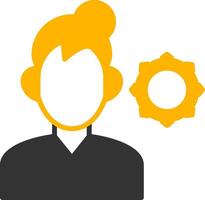 Support Glyph Two Color Icon vector