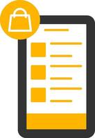 OnGlyph Two Color Shopping Wishlist Glyph Two Color Icon vector