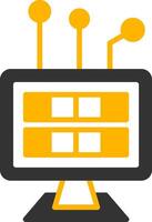 Digital Disruption Glyph Two Color Icon vector
