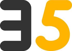 Thirty five Glyph Two Color Icon vector