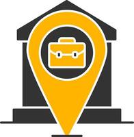 Remote Working Glyph Two Color Icon vector