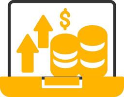 Growth Glyph Two Color Icon vector