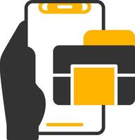 Folder Glyph Two Color Icon vector
