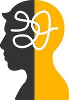 Confusion Glyph Two Color Icon vector