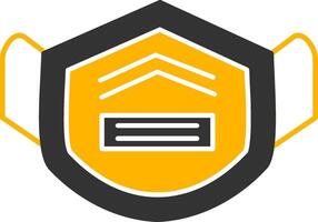 Mask Glyph Two Color Icon vector