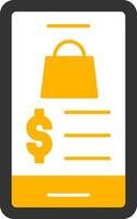 OnGlyph Two Color Shopping Glyph Two Color Icon vector