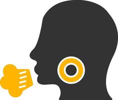 Cough Glyph Two Color Icon vector