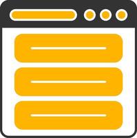 Web Menu Glyph Two Color Icon vector