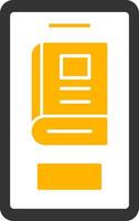 Reading App Glyph Two Color Icon vector