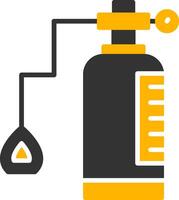 Oxygen Tank Glyph Two Color Icon vector