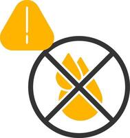 No Clean Water Glyph Two Color Icon vector