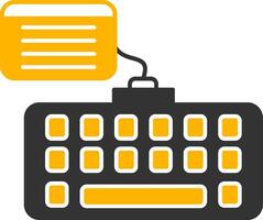 Keyboard Glyph Two Color Icon vector