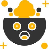 Exploding Glyph Two Color Icon vector