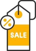 Sale Glyph Two Color Icon vector