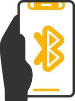 Bluetooth Glyph Two Color Icon vector