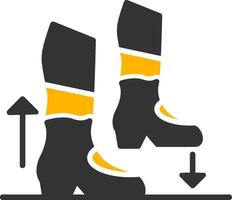 Step Glyph Two Color Icon vector
