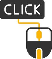 Click Glyph Two Color Icon vector