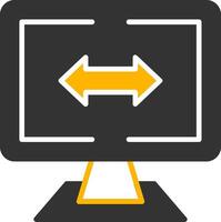 Gap Measurement Glyph Two Color Icon vector