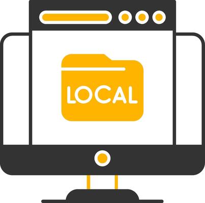 Local Glyph Two Color Icon