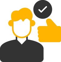 Motivation Glyph Two Color Icon vector