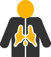 Spinal Cord Glyph Two Color Icon vector